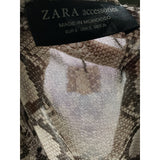 ZARA Brown Animal Print Blouse