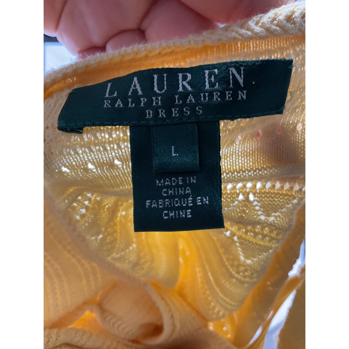 Lauren Ralph Lauren Yellow Blouson Dress