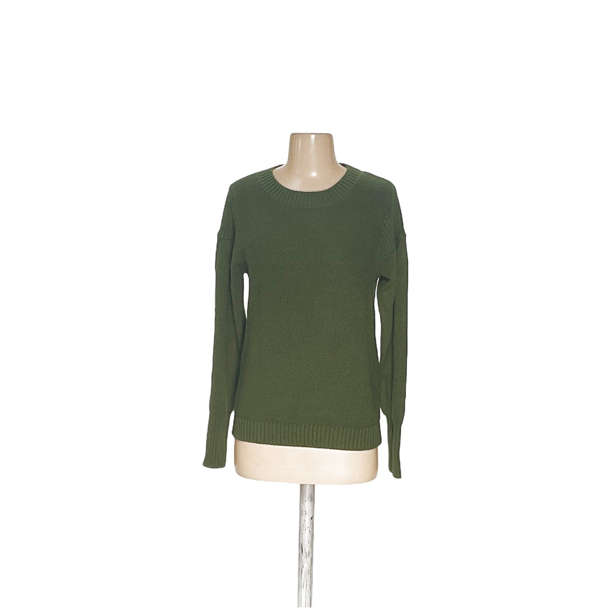 LOFT Green Cotton Sweater, Size M