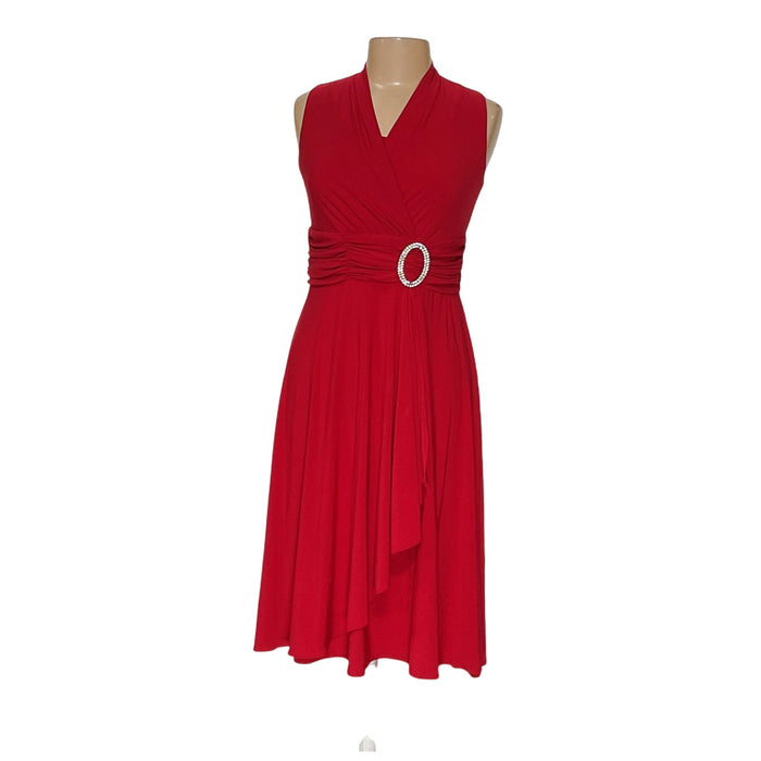 R&M Richards Red Midi Sundress (Size 8)