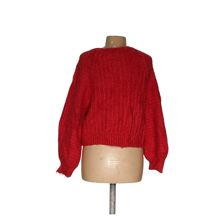 Free People Red Pullover Sweater XS