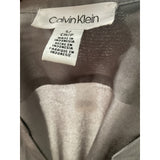 Calvin Klein Women's Gray Polyester Button-Up Top (Size S)