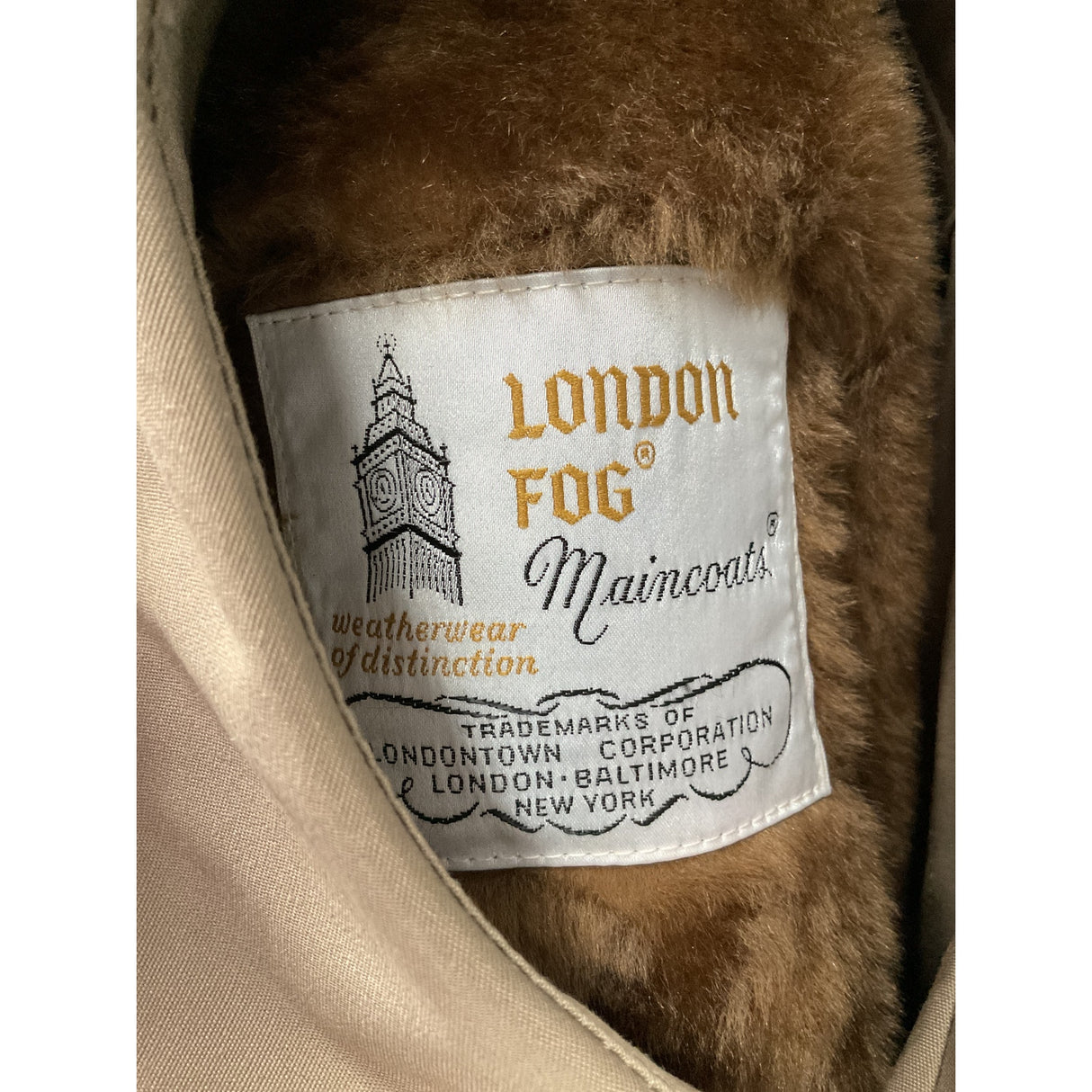 LONDON FOG Beige Overcoat - Men's 1X