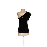 BR Black Polyester Blouse, Size S