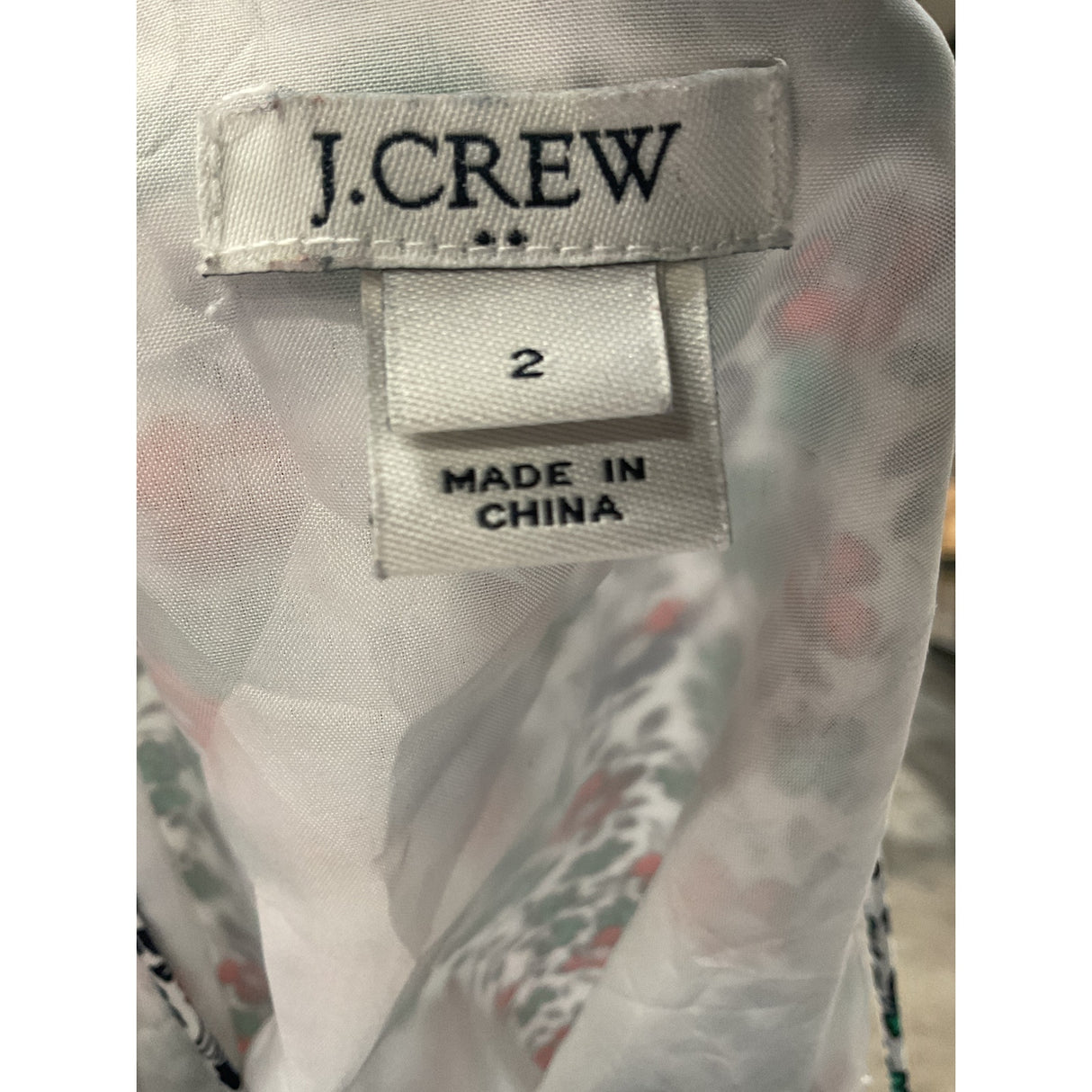 J. Crew Floral Print Chiffon Blouse