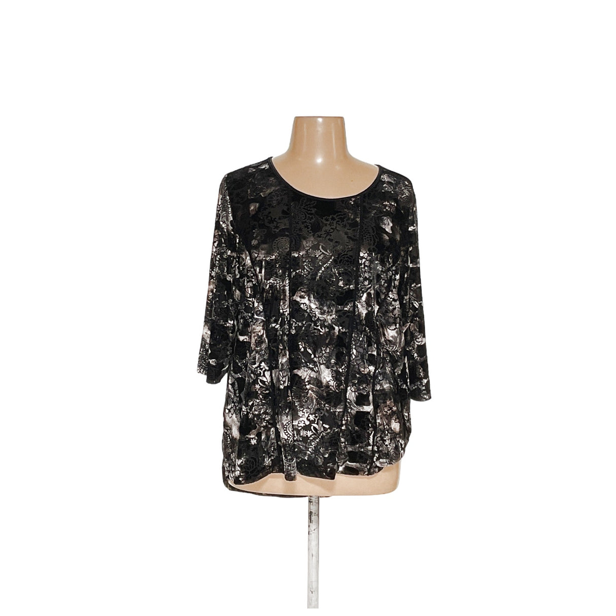 Catherines Black Lace Floral Blouse - Size 18/20w