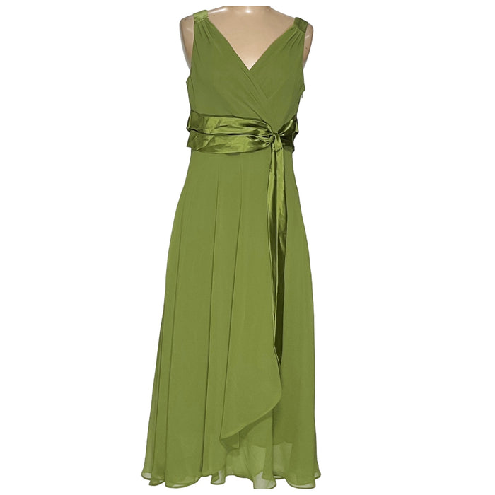 EVAN PICONE Green Wrap Dress, Size 10