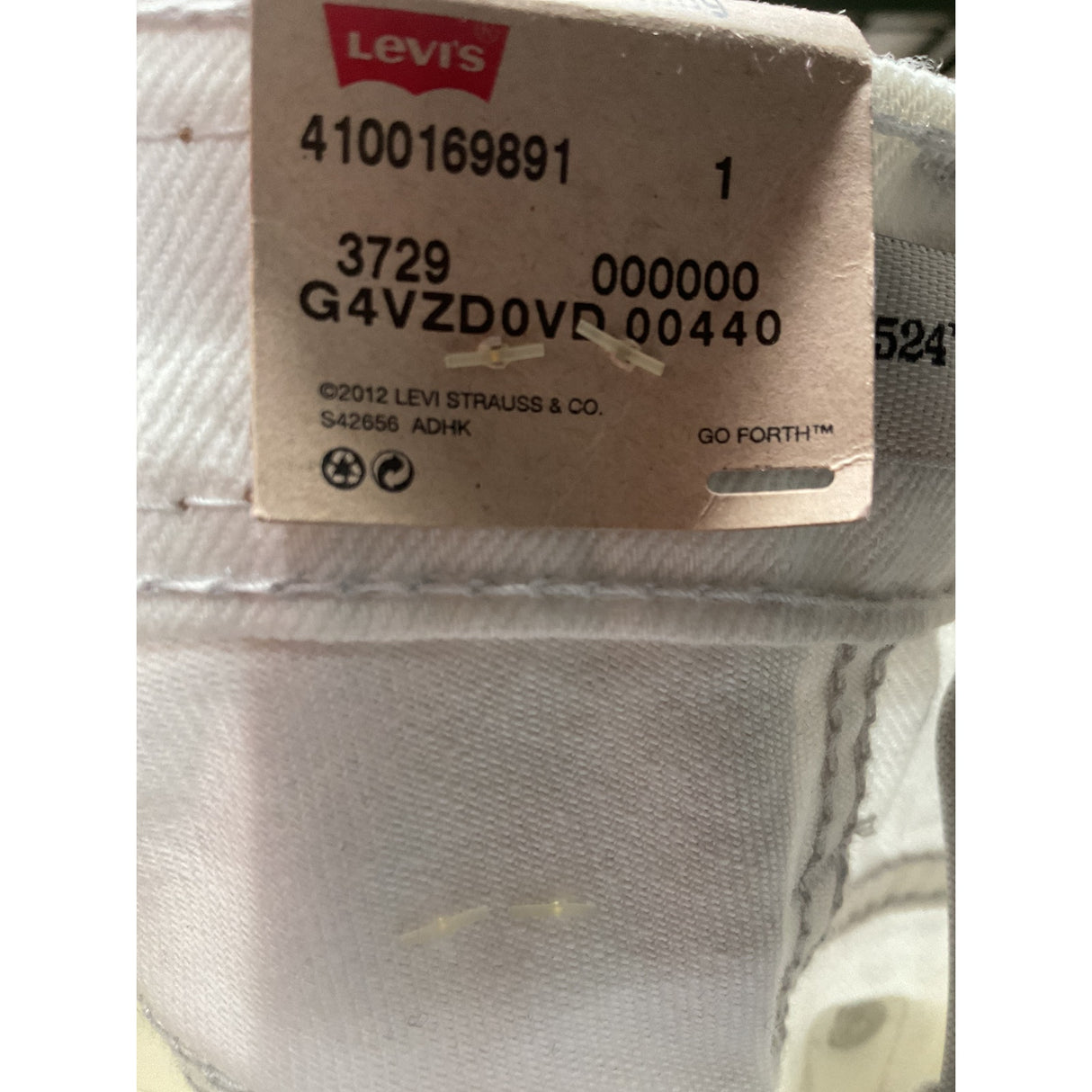 Levi's White Ankle Jeans