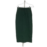 ZARA Green A-Line Midi Skirt M