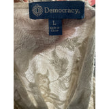 Democracy Beige Cotton Blouse L