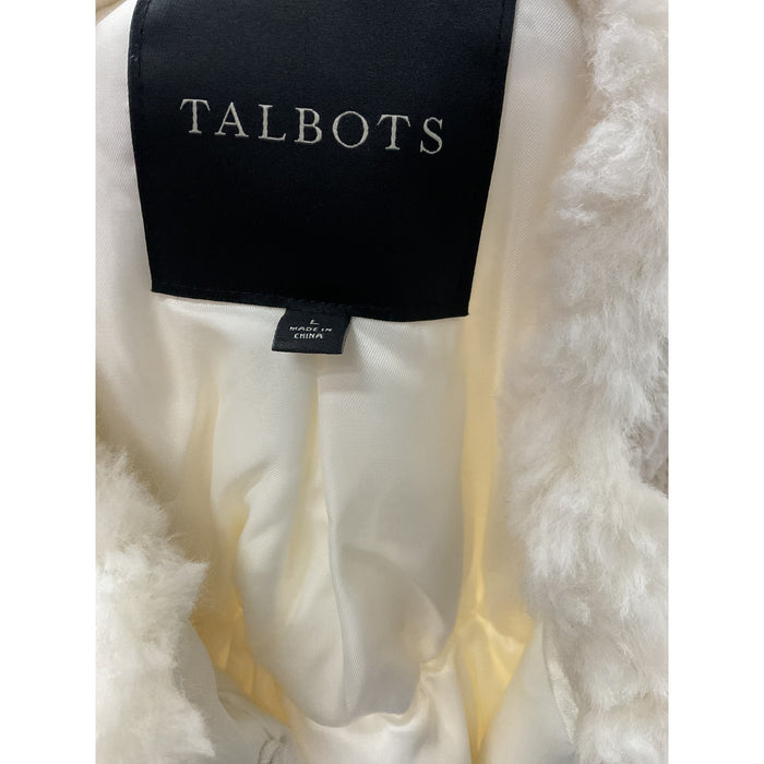 Talbots White Cotton Sweater Vest - Women's L