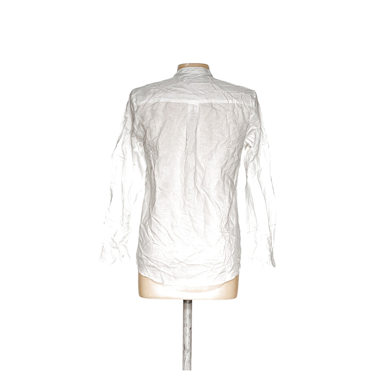 ZARA White Linen Long Sleeve Shirt - Men's M