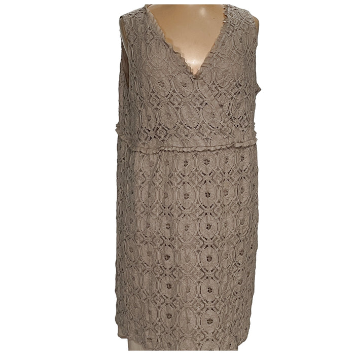 Beige Jessica Howard Plus Size A-Line Dress