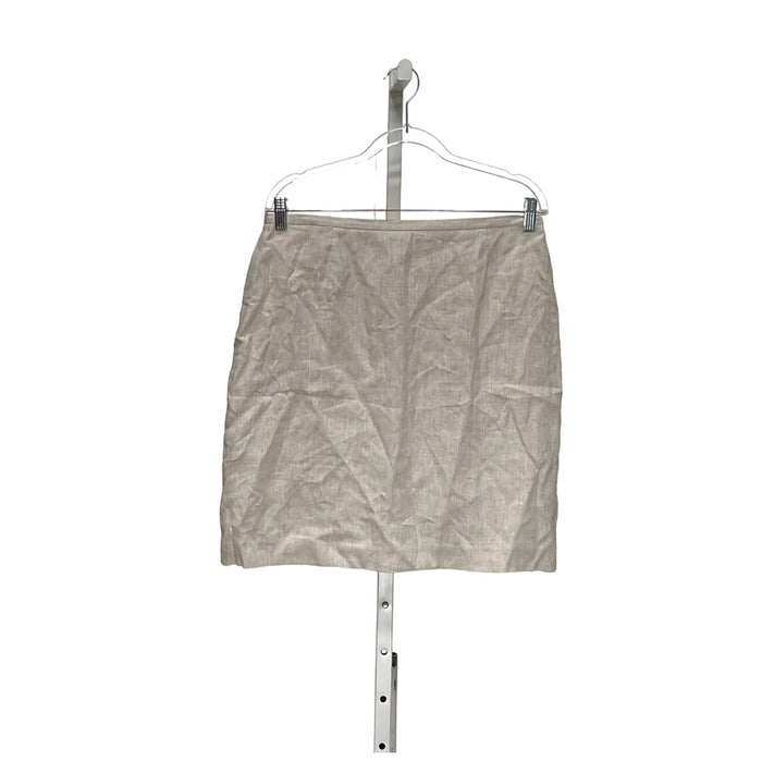 Talbots Beige Linen Mini Skirt - Petite