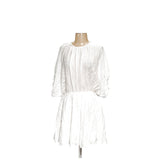 Aerie White Cotton Blouson Dress - Women's M