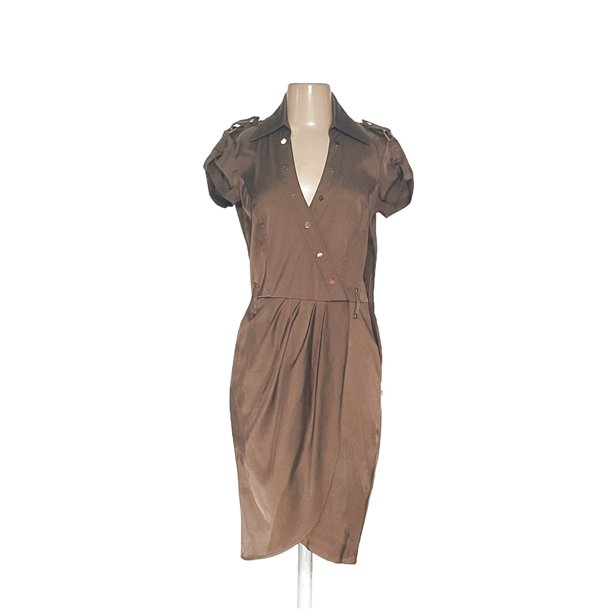 Cache Brown Shirt Dress, Size 4