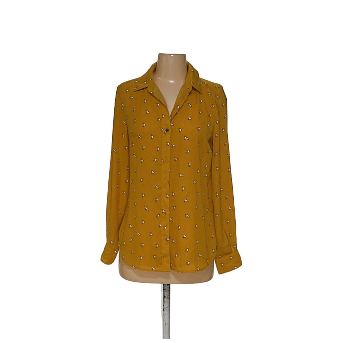 Banana Republic XS Yellow Women's Button-Up