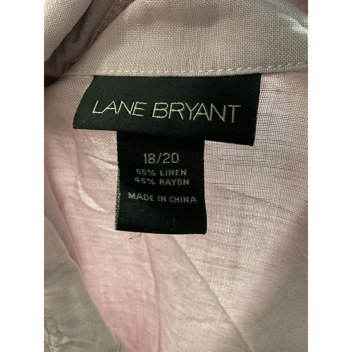 Lane Bryant Purple Linen Button-Up Top Sz 18/20