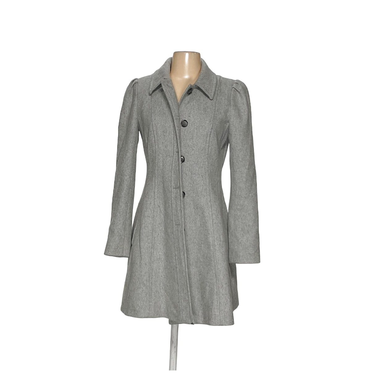 Banana Republic XS Gray Wool Trench Coat