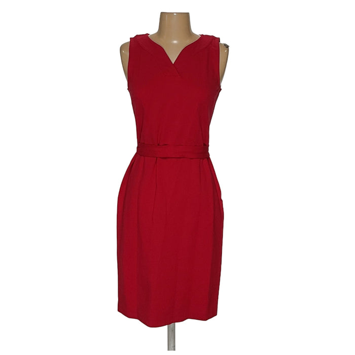 Talbots Red Bodycon Midi Dress