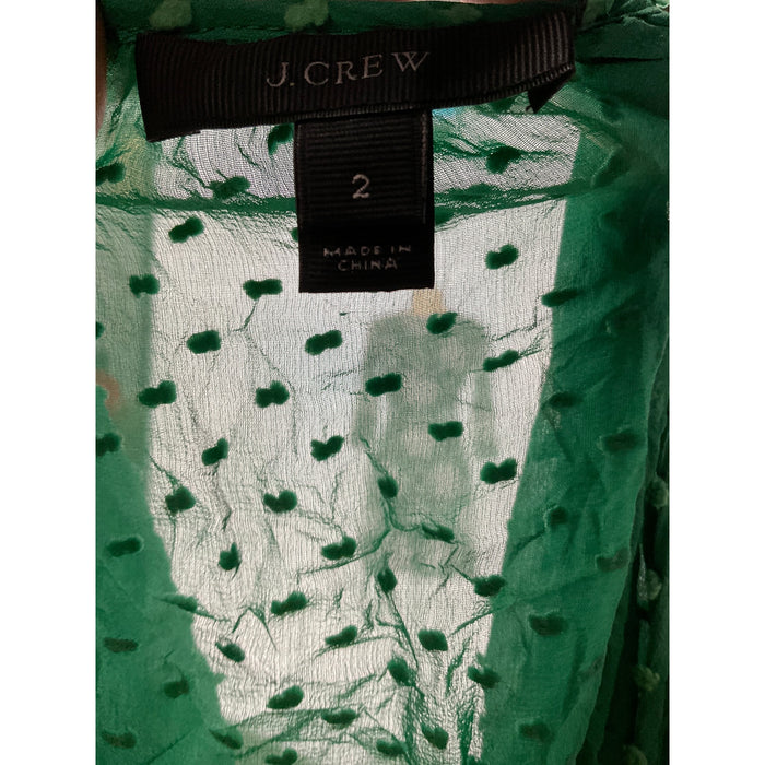 J. CREW Women's Green Blouse Size 2