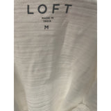 LOFT White Cotton Hoodie M