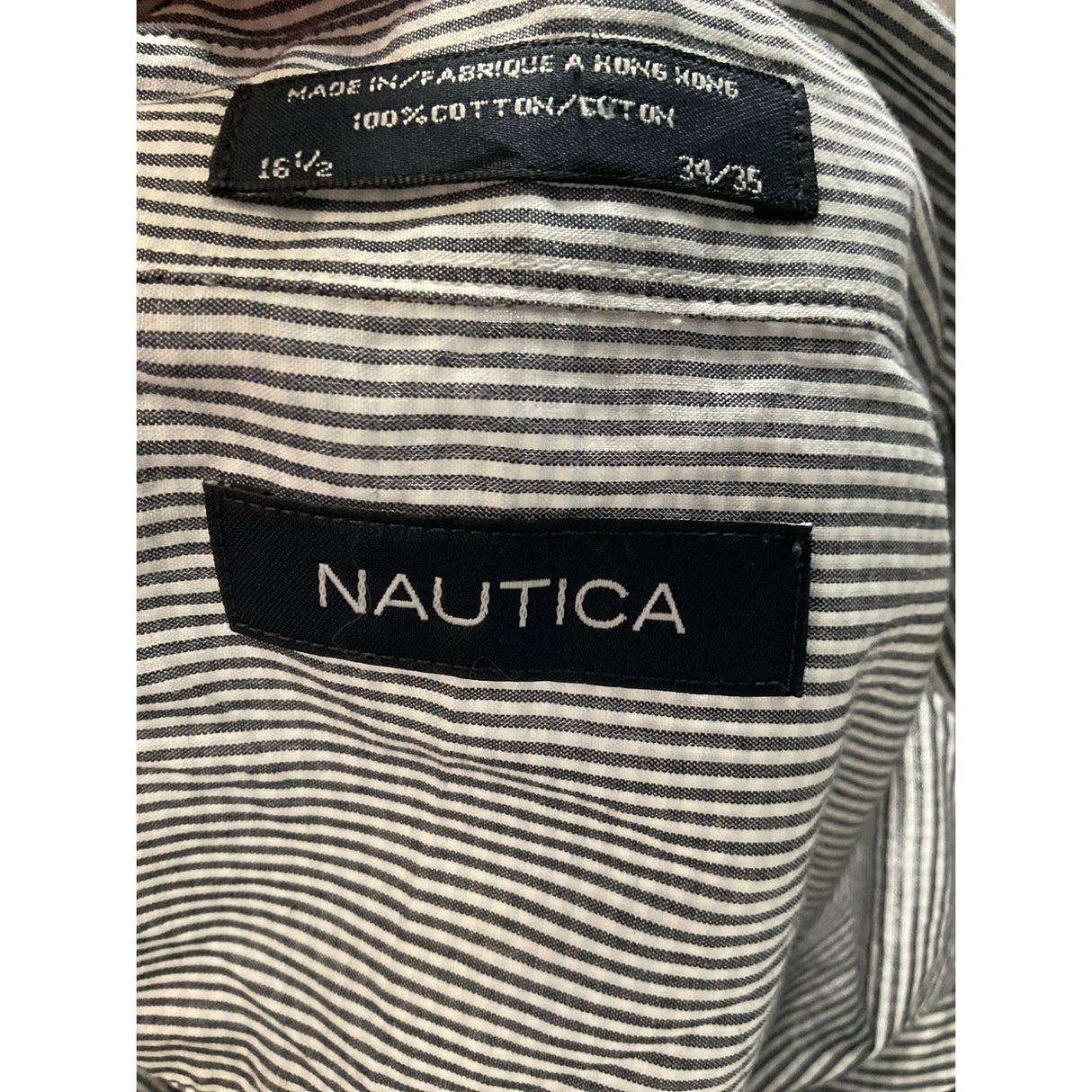 NAUTICA Men's Multicolor Dress Shirt 16.5