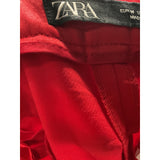 ZARA Red Women's Straight Pants - Size M