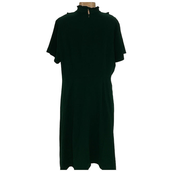 ELOQUII Green Cotton Shift Dress