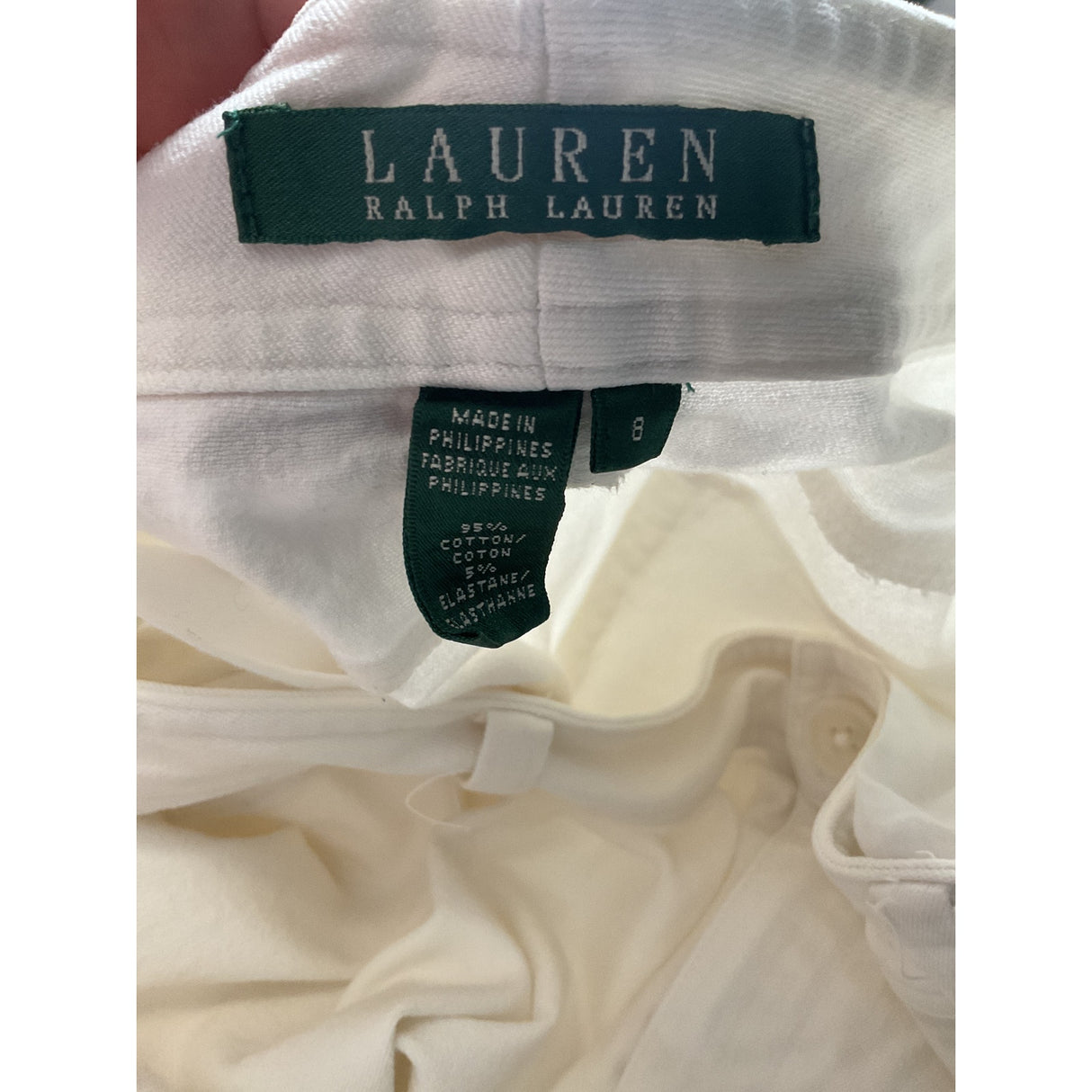 RL Lauren Straight White Jeans - size 8