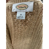Talbots Beige Cotton Vest Sweater - Women's M