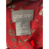 Chico's Plus Orange Cotton Blouse - Size 2