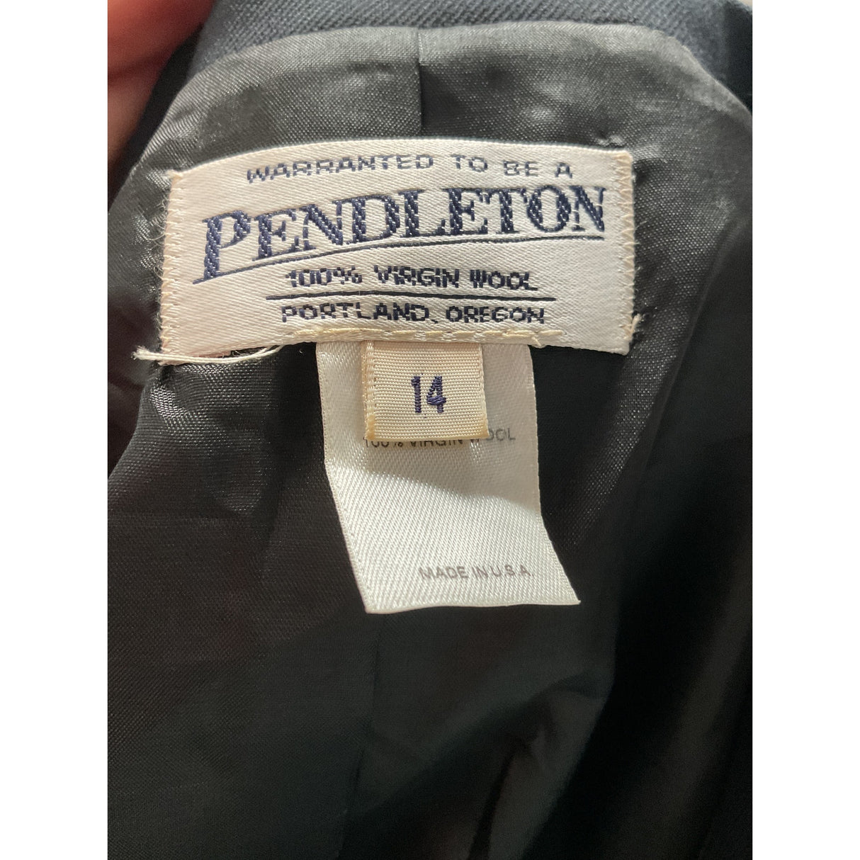 Pendleton Black Blazer, Women's Size 14