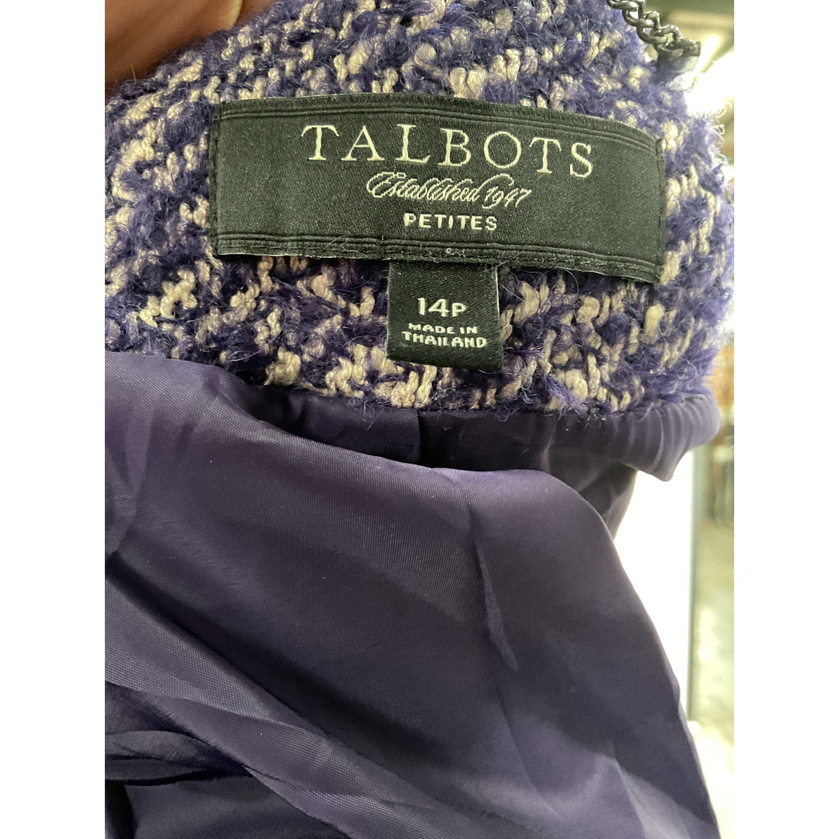 Talbots Purple Basic Jacket - Size 14P