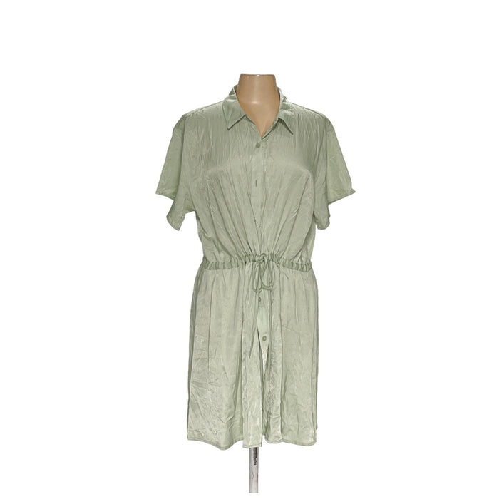 Nine West Green Shirt Dress, Knee Length, XL