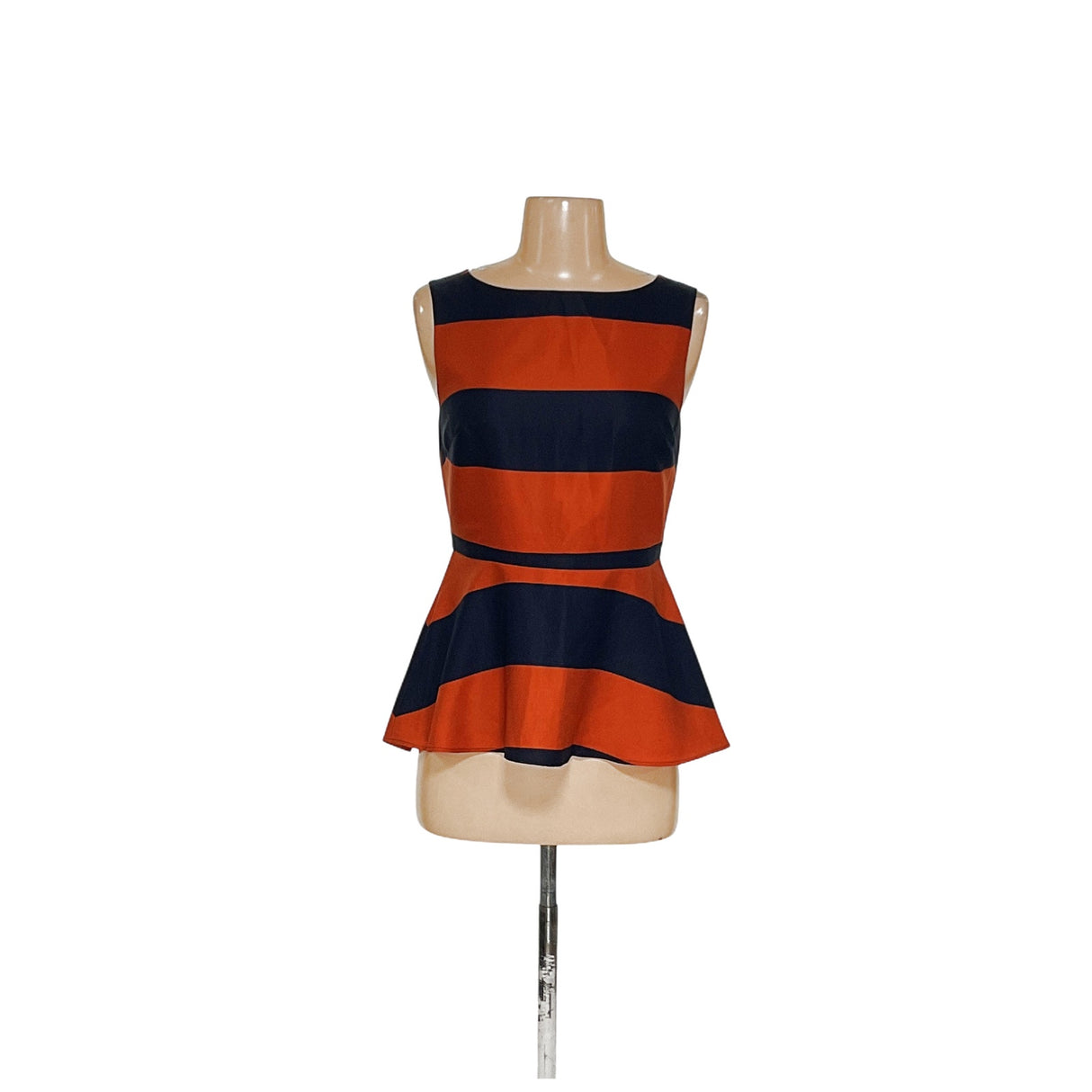 Banana Republic Orange Striped Petite Blouse
