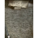 Gray LOFT Polka Dot Knit Blouse, Size S