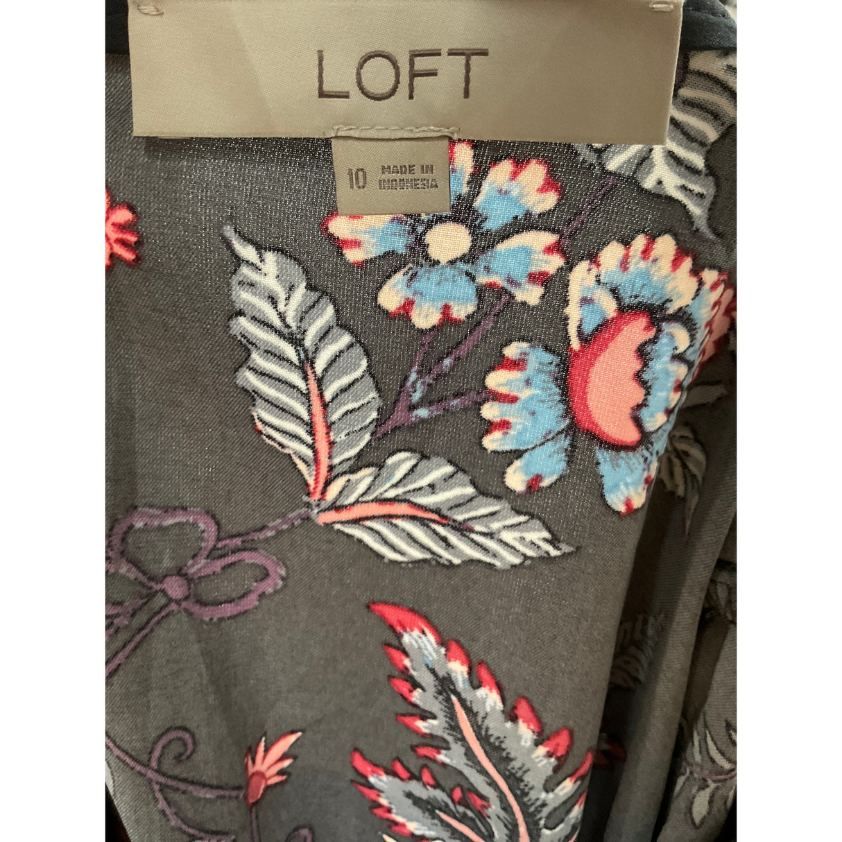 LOFT Multicolor Floral Shift Dress