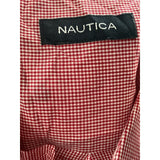 Nautica Men's Red Plaid Button-Down Shirt (L)