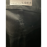 LOFT Black Faux Leather Straight Pants