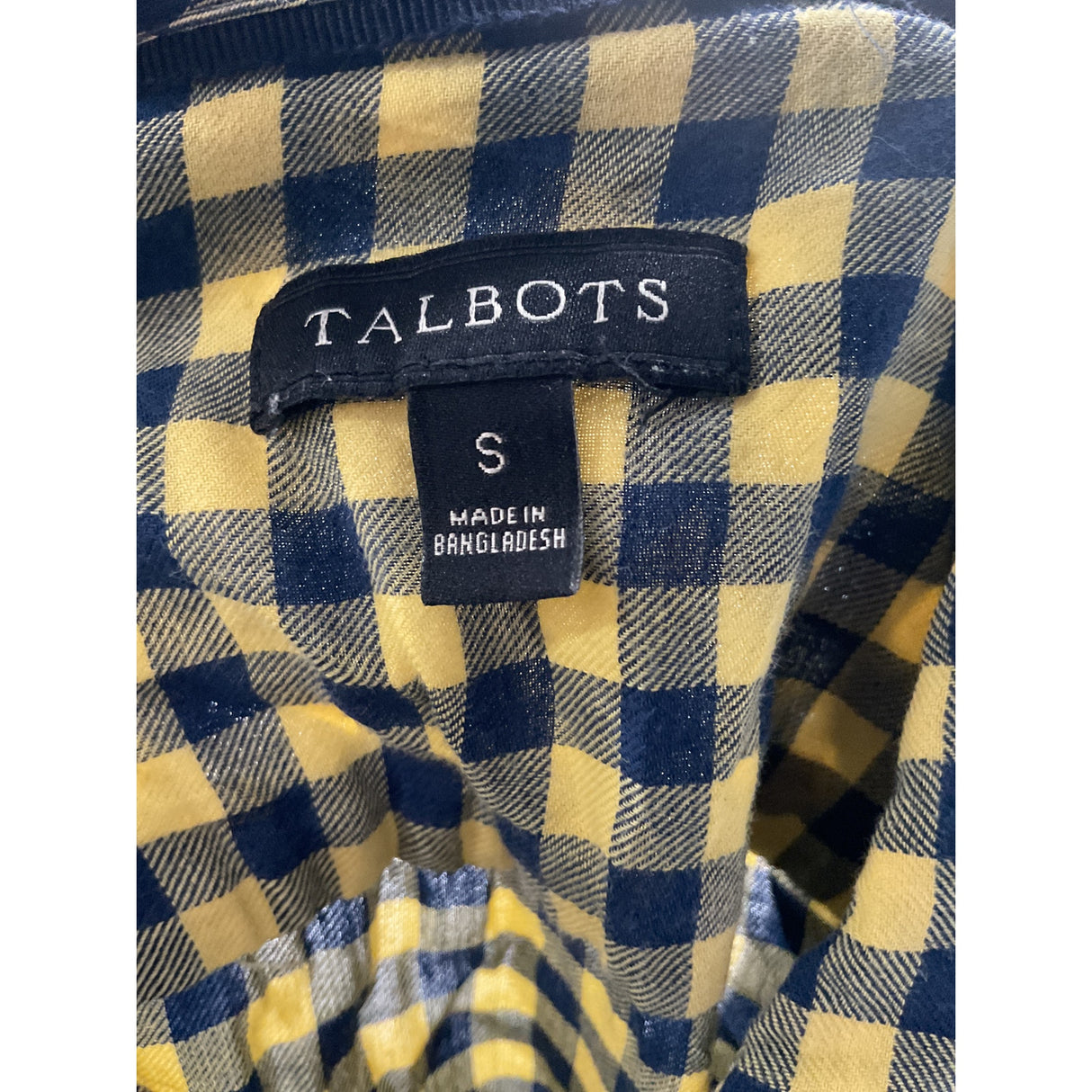 Talbots Gingham Button-Up Top