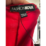 Fashion Nova Red Hi-Low Bodycon Dress XL