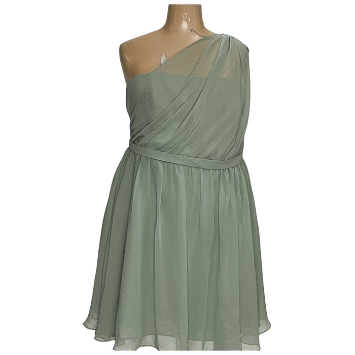 Alfred Angelo Green A-Line Midi Dress