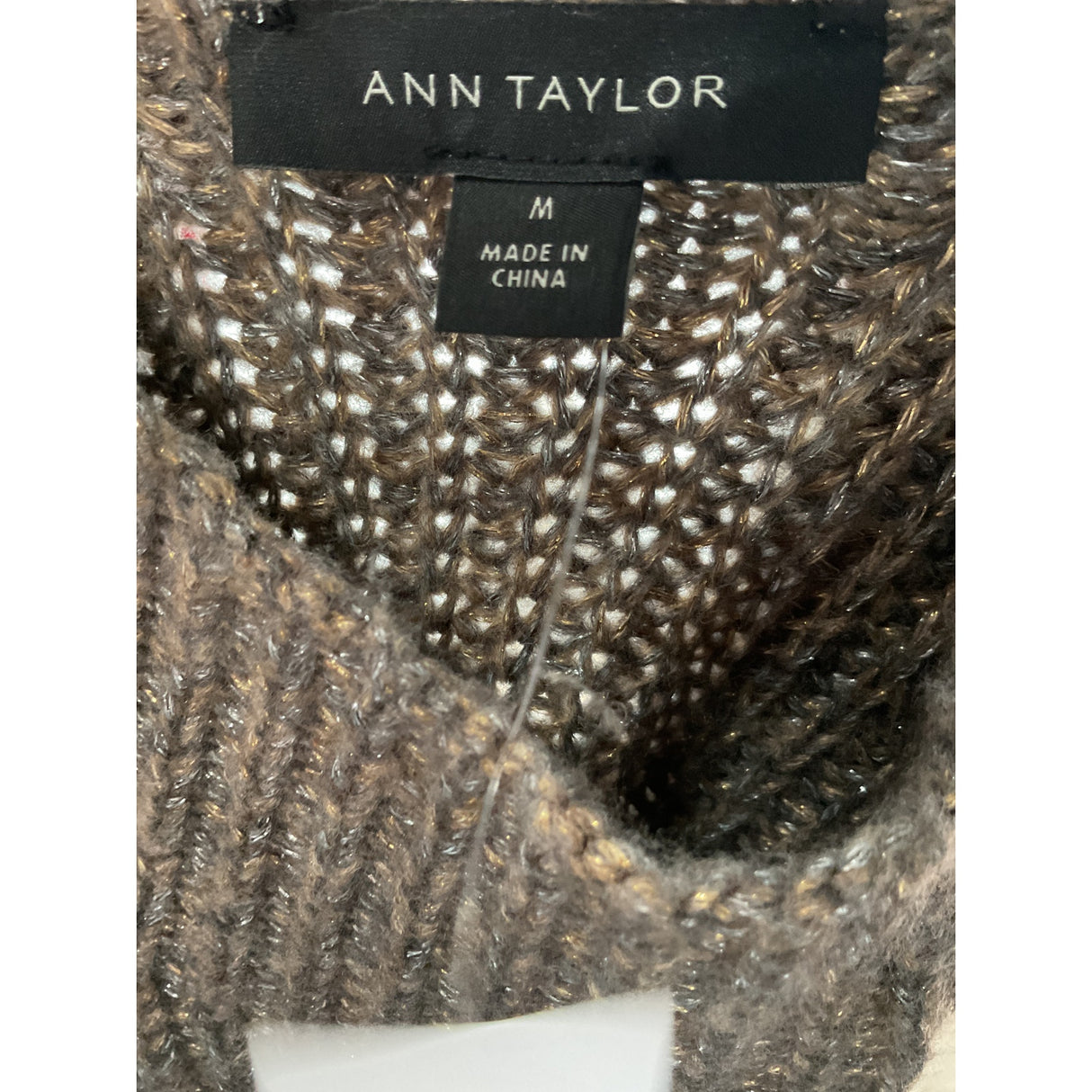 Ann Taylor Gray Pullover Crochet Sweater