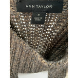 Ann Taylor Gray Pullover Crochet Sweater