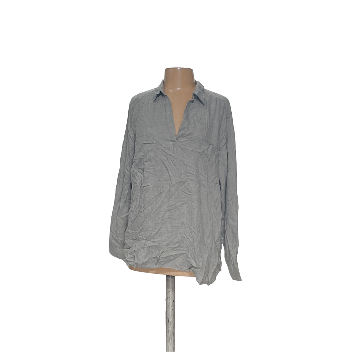 LOFT Gray Viscose Blouse XL