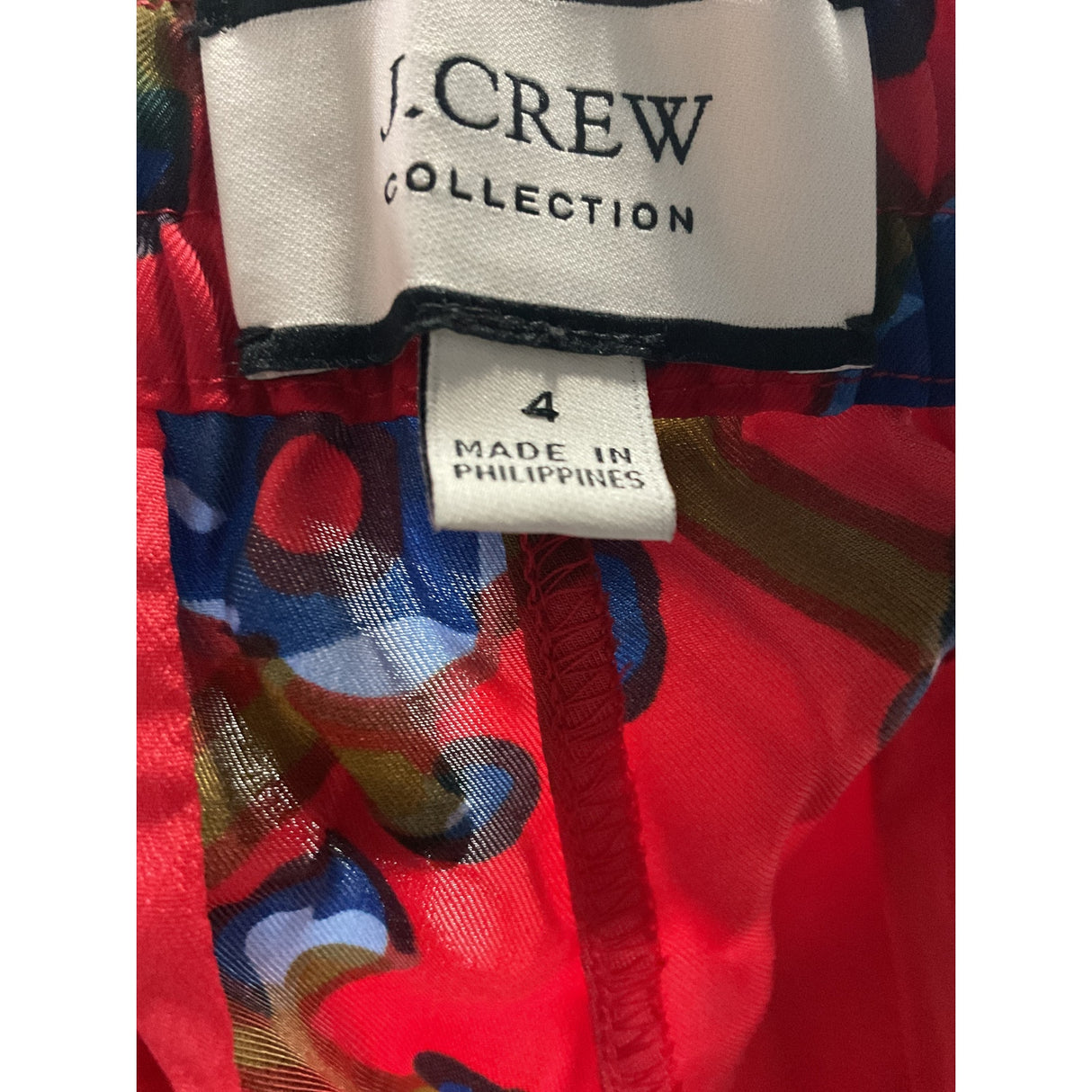 J.Crew Orange Graphic Print Cropped Pants