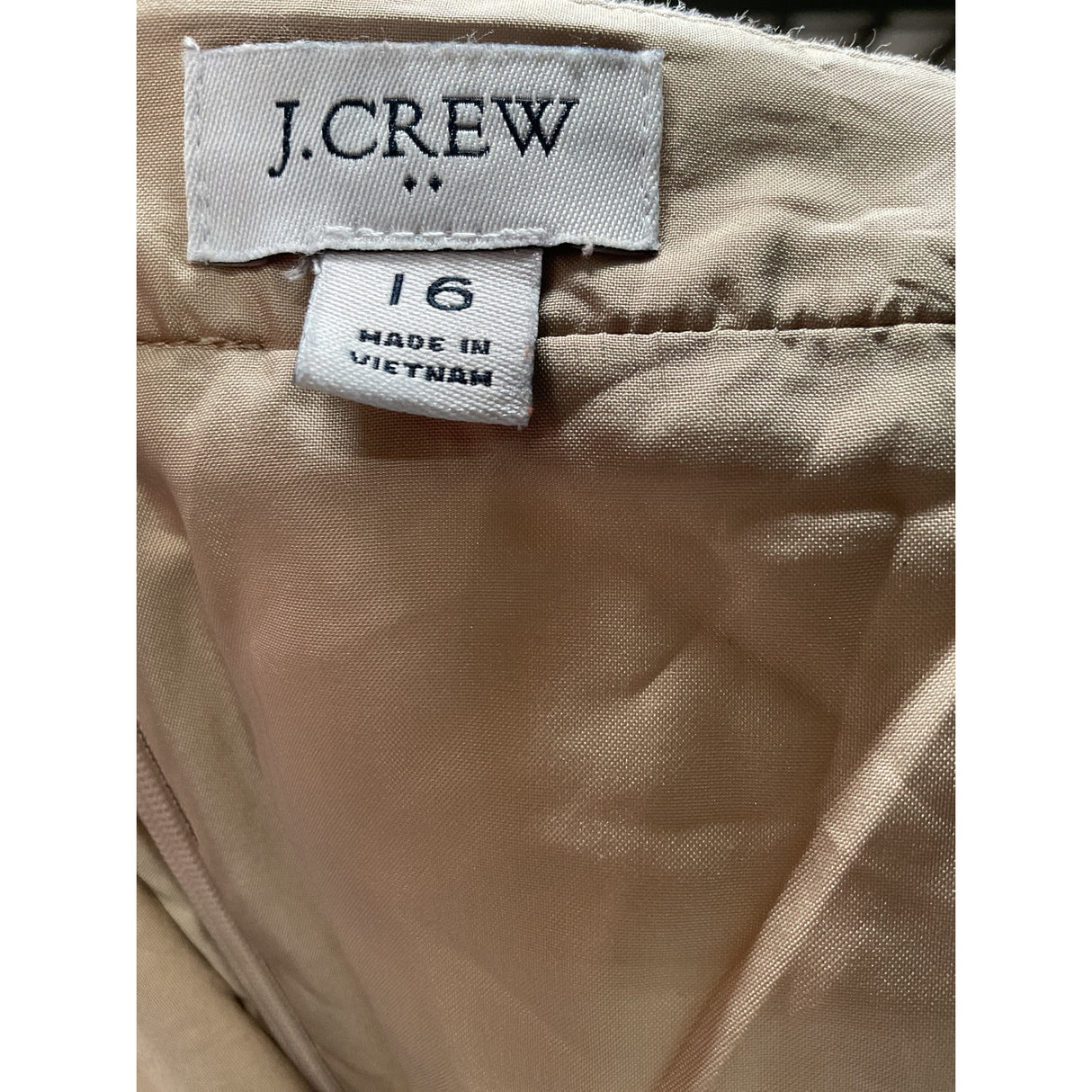 J. Crew Beige A-Line Skirt - Women's Size 16