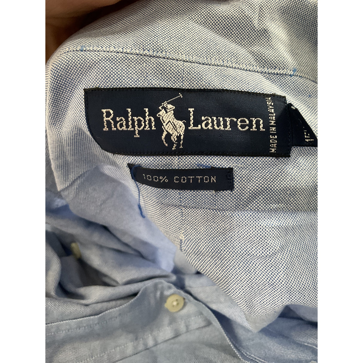 Ralph Lauren Blue Dress Shirt Size 15