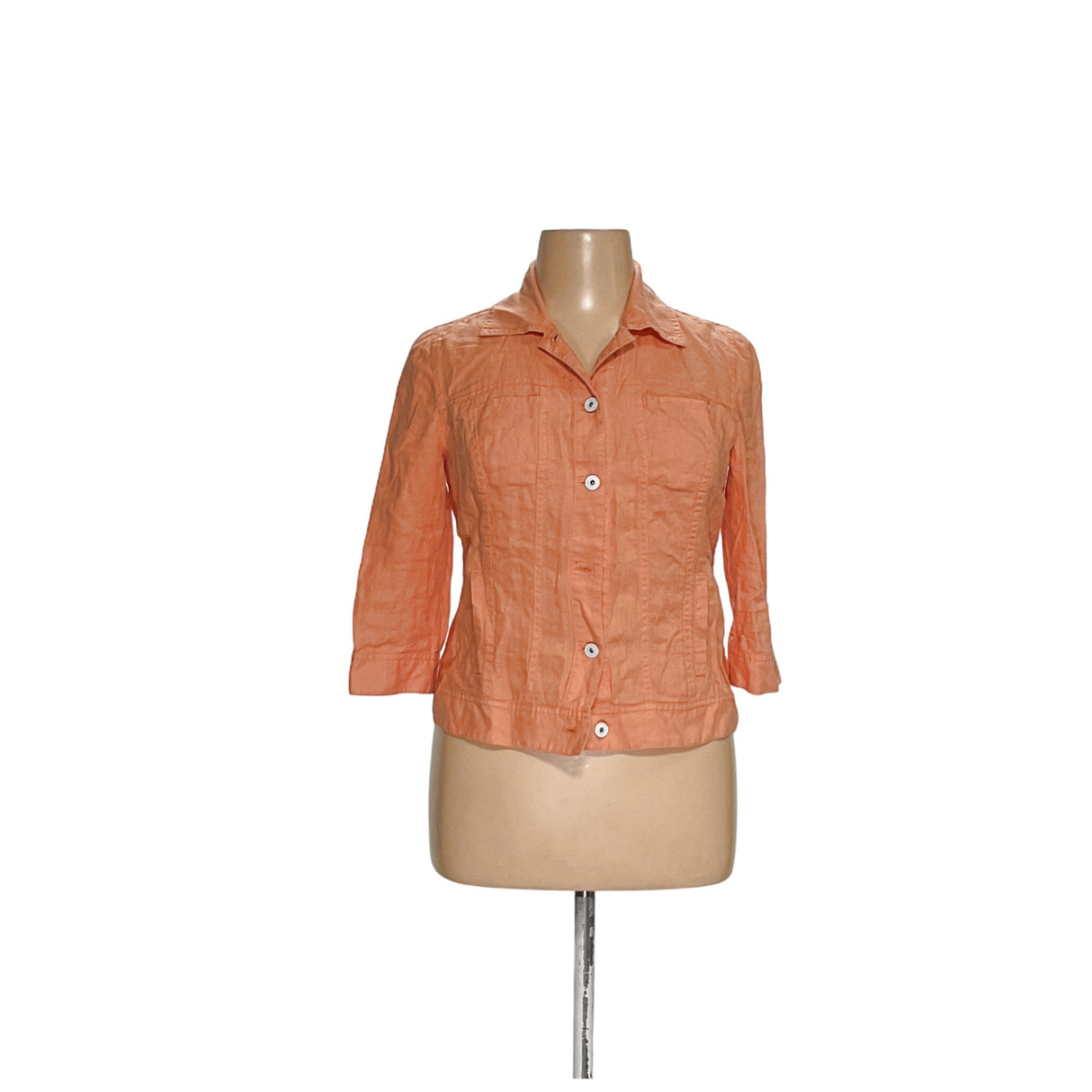 Chico's Orange Linen Jacket - Plus Size 1